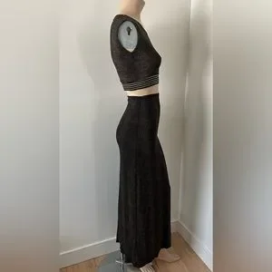 Skirts Vintage 9s Bodycon Top And Maxi Skirt Poshmark